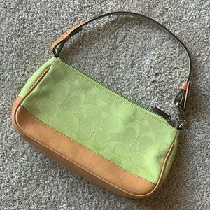 SMALL LIME GREEN COACH BAG